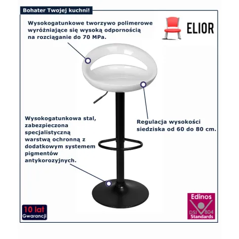 Nowoczesny hoker biały Cuppy