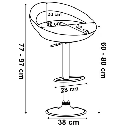 Wymiary hokera białego Cuppy