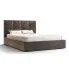 Welurowe łóżko z pojemnikiem jasny brąz 5 rozmiarów - Noverra