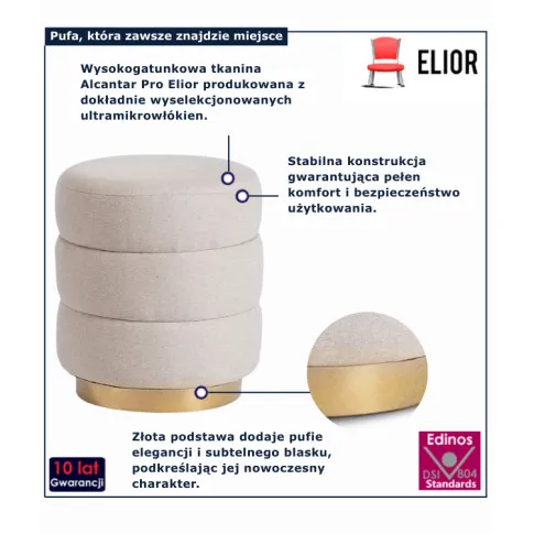 infografika pufy tapicerowanej  Evir 4X