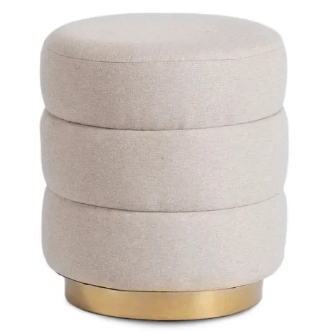 Pufa Tapicerowana  Beżowa Evir 4X