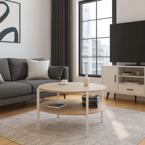 Wizualizacja stolika w kolorze dąb sonoma Fablle 3X