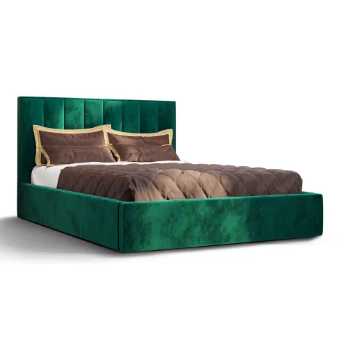 Zielone pikowane łóżko z pojemnikiem Vensari