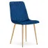 Zestaw 4 granatowych krzeseł welurowych - Orinos 3S