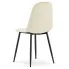 Beżowe krzesło na czarnych nogach Twint 3X