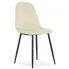 Beżowe krzesło tapicerowane metalowe - Twinti 3X