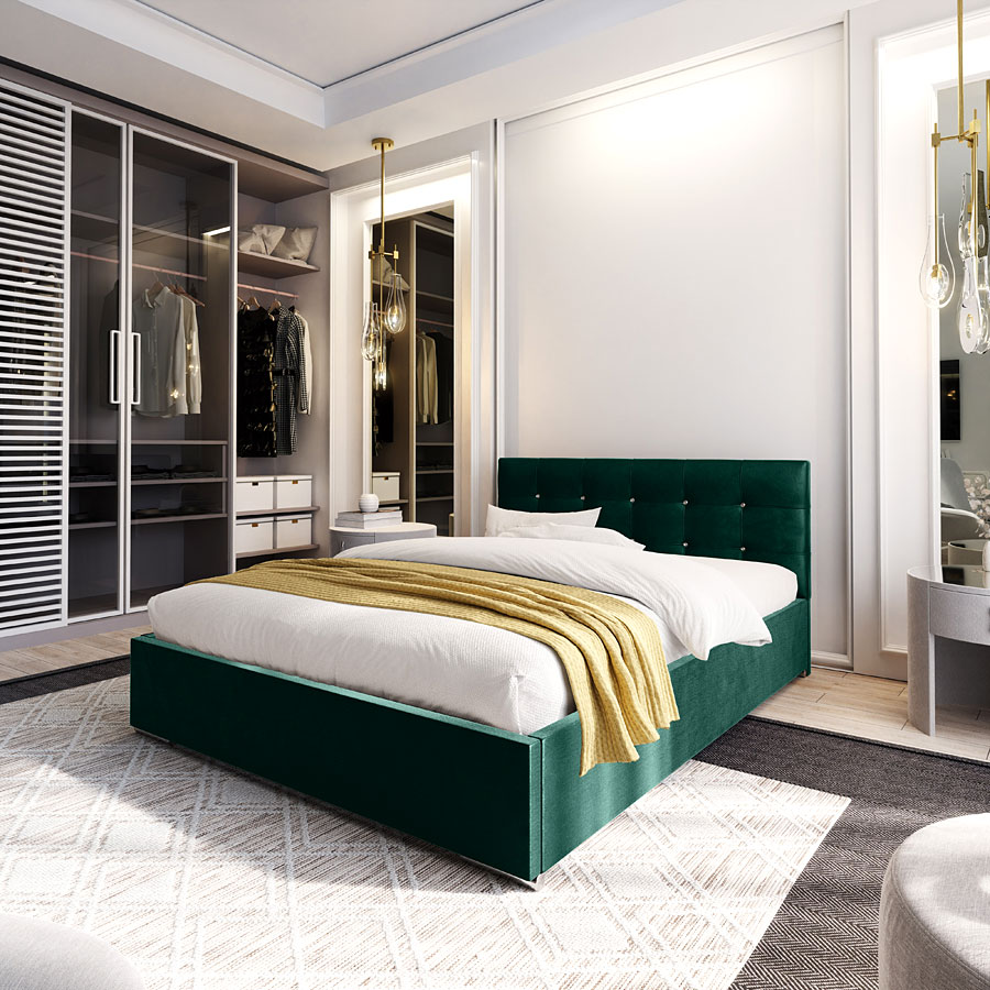 Elegancka sypialnia z wykorzystaniem łóżka Ravellox