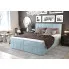 Wizualizacja wnętrza z niebieskim łóżkiem Melviano