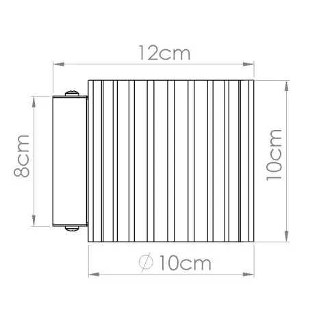 wymiary kinkietu  Malana 3X