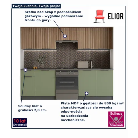Kuchenne meble  orzech + pistacja  Pure