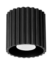 Czarna ryflowana lampa sufitowa - M144 - Malana w sklepie Edinos.pl