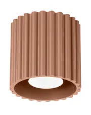 Ryflowana lampa tuba w kolorze mocca - M144 - Malana w sklepie Edinos.pl