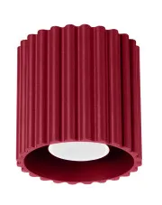 Burgundowa lampa ryflowana w loftowym stylu - M144 - Malana w sklepie Edinos.pl
