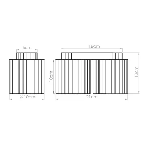 wymiary podwójnej lampy Malana