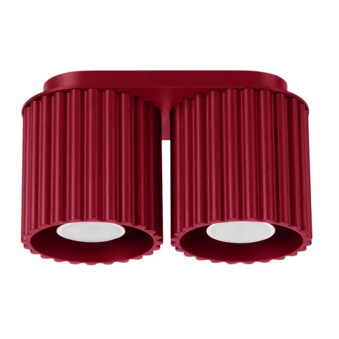 burgundowa lampa tuba podwójna malana