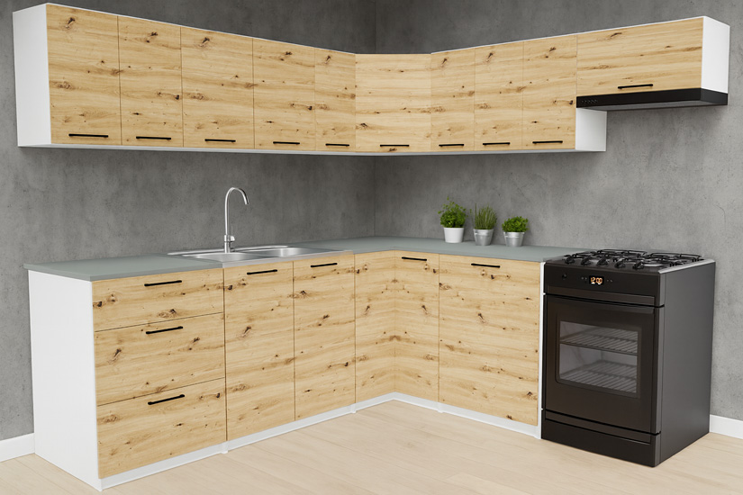 Aranżacja zestawu mebli kuchennych Esin