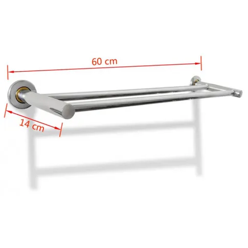 Szczegółowe zdjęcie nr 5 produktu Nowoczesny wieszak łazienkowy ze stali nierdzewnej - Vincent 3X