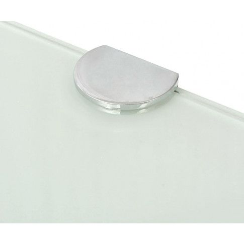 Szczegółowe zdjęcie nr 6 produktu Biała szklana półka narożna - Gaja 3X