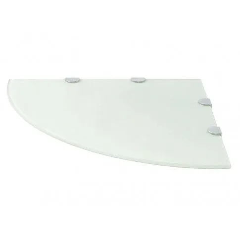 Szczegółowe zdjęcie nr 4 produktu Biała półka z hartowanego szkła - Gaja 4X