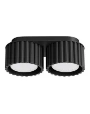 Czarny ryflowany plafon sufitowy - M147 - Malana w sklepie Edinos.pl