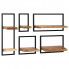 Szczegółowe zdjęcie nr 10 produktu Zestaw drewnianych modułowych półek ściennych Insea - brązowy