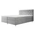 Szare welurowe łóżko z pojemnikiem na pościel 4 rozmiary - Sorevian