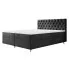 Grafitowe łóżko tapicerowane z pojemnikiem 4 rozmiary - Sorevian