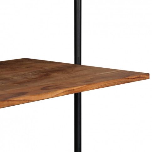 Szczegółowe zdjęcie nr 6 produktu Drewniane biurko ścienne Tant - brązowe