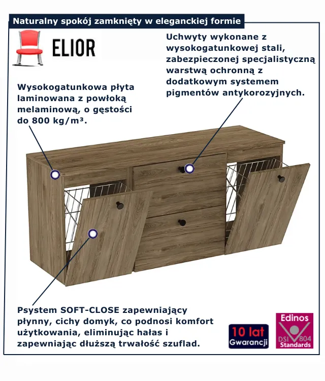 Wisząca szafka pod umywalkę w kolorze orzech Tavesi 11X
