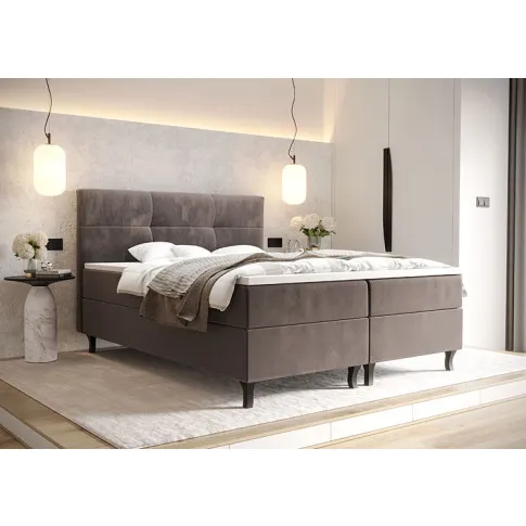 Zdjęcie nowoczesne brązowe łóżko kontynentalne Taverox | Edinos.pl