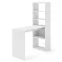 Zdjęcie produktu Białe nowoczesne młodzieżowe biurko z regałem - Ernes.