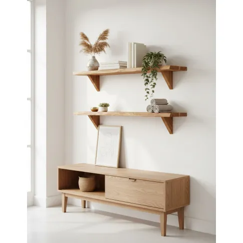 Fotografia Zestaw drewnianych półek ściennych - Lippi 3X z kategorii Półki ścienne