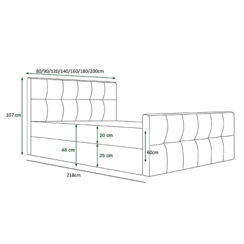 wymiary lozka Manteris
