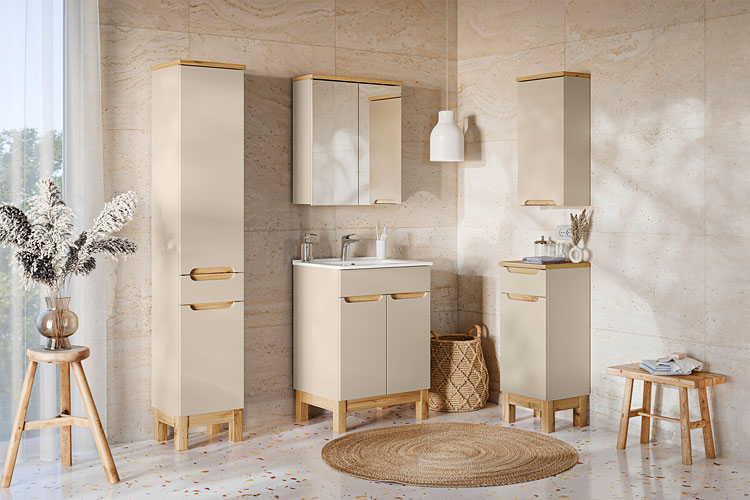 Nowoczesny zestaw kaszmirowych mebli łazienkowych Aurore