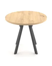Rozkładany okrągły stół dąb artisan - Benido 4X w sklepie Edinos.pl