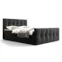Grafitowe łóżko tapicerowane 6 rozmiarów - Manteris