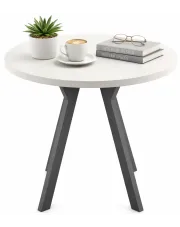 Rozkładany okrągły stół z kaszmirowym blatem - Benido 4X w sklepie Edinos.pl