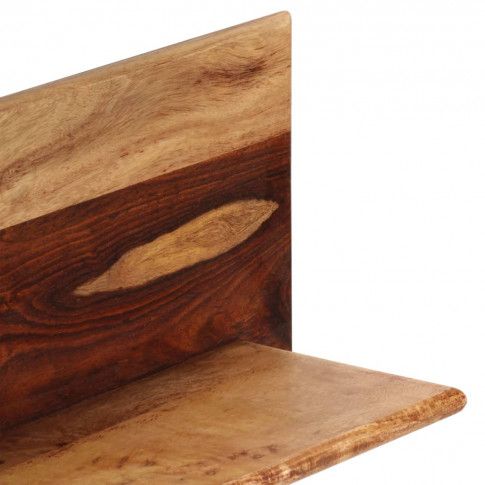 Szczegółowe zdjęcie nr 5 produktu Zestaw drewnianych półek ściennych Connor 2X - brązowy