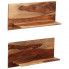 Szczegółowe zdjęcie nr 11 produktu Zestaw drewnianych półek ściennych Connor 2X - brązowy