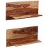 Zdjęcie produktu Zestaw drewnianych półek ściennych Connor 2X - brązowy.
