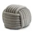 Szara nowoczesna pleciona pufa - Volox