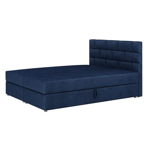Granatowe łóżko z pojemnikiem Wallaro