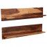 Szczegółowe zdjęcie nr 10 produktu Zestaw drewnianych półek ściennych Connor 3X - brązowy