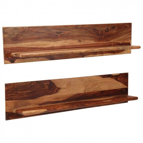 Szczegółowe zdjęcie nr 11 produktu Zestaw drewnianych półek ściennych Connor 3X - brązowy