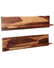 Zestaw drewnianych półek ściennych Connor 3X - brązowy w sklepie Edinos.pl