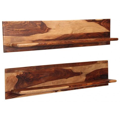 Zdjęcie produktu Zestaw drewnianych półek ściennych Connor 3X - brązowy.