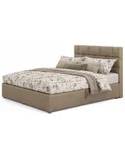 Brązowe łóżko kontynentalne 5 rozmiarów - Wallaro w sklepie Edinos.pl