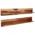 Szczegółowe zdjęcie nr 10 produktu Zestaw drewnianych półek ściennych Connor 4X - brązowy
