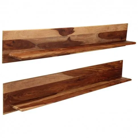 Szczegółowe zdjęcie nr 11 produktu Zestaw drewnianych półek ściennych Connor 4X - brązowy