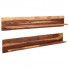 Szczegółowe zdjęcie nr 7 produktu Zestaw drewnianych półek ściennych Connor 4X - brązowy
